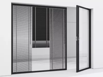 Aluminium door 22 3D model