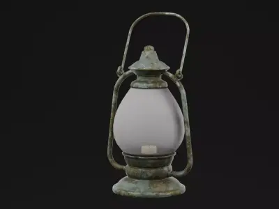 Iron Lantern Low-poly 3D model
