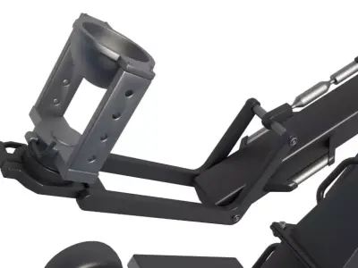 Dolly 4x4 with Mini Crane 3D model