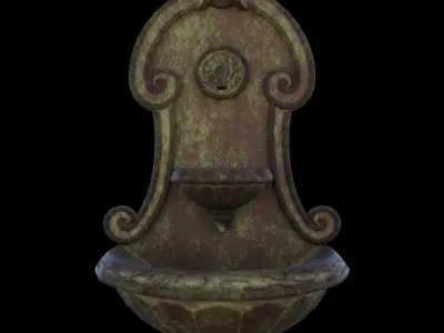The Fountain ornate water 3D model