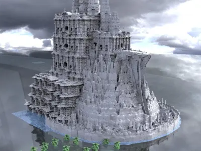 Aztec Temple of learning 3D model