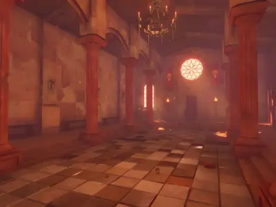 Ancient Temple Low-poly 3D model