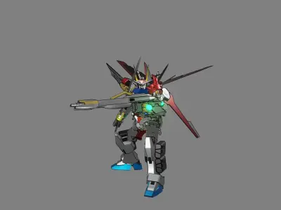 Attacker Gundam 20 A 3D model