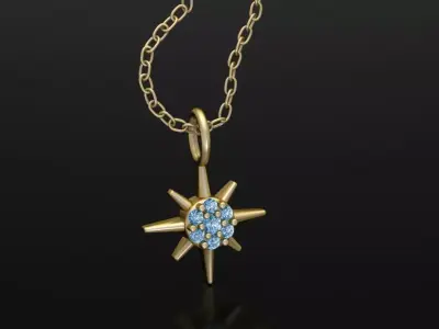 Little Shiny Star Pendant 3D print model