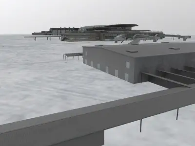 LHBP Terminal 2 Low-poly 3D model