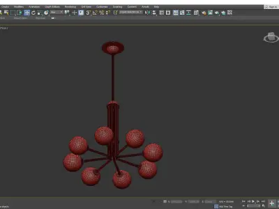 HALO CHANDELIER Low-poly 3D model