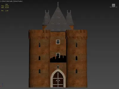 Markttor gate Monchengladbach 3D model