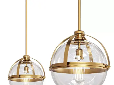 Meridian Globe Pendant By Quorum 3D model