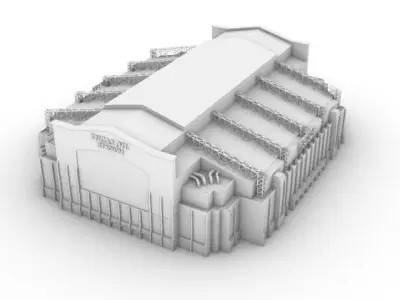 Lucas Oil Stadium Exterior Low-poly 3D model