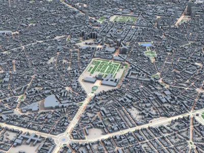 Brussels City Belgium 3D model