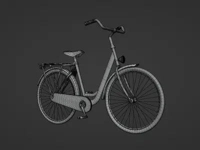 Dutch city bike - OV fiets Low-poly 3D model