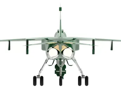 The SEPECAT Jaguar  Low-poly 3D model