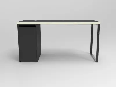 office work desk table elegant minimalistic 3D model