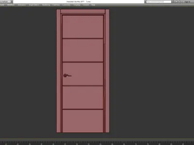 Gray Oak Belldinni Modern Interior Door 3d model Low-poly 3D model