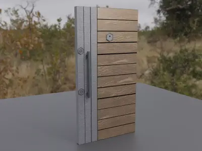 Modern Door Free low-poly 3D model buy