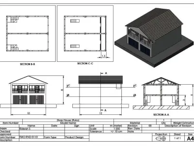 Shop House - Ruko 3D model