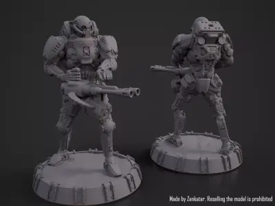 Heavily armored robot for printing 3D print model