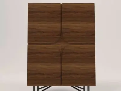 Lora 4 doors cabinet Low-poly 3D model