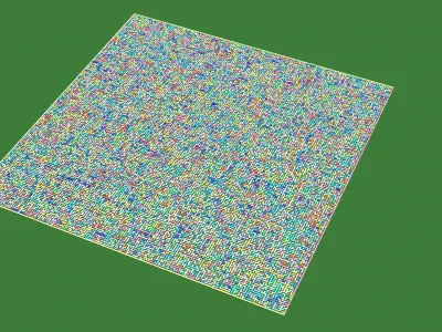 Low Poly Colorful smart maze 301x301 Low-poly 3D model