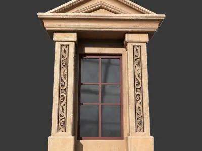 Classic Cartoon style of PBR Modular Windows Collection 1 Low-poly 3D model
