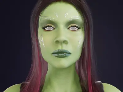 Gamora  Low-poly 3D model