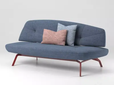 Bandy sofa with pillows 3D model