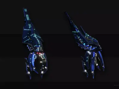 Mass Effect - Reaper Harbinger Low-poly 3D model