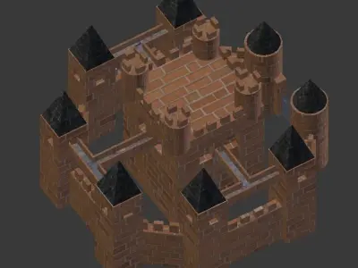Blender 3D model Castle Free 3D model