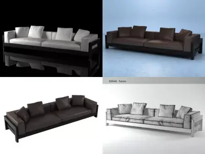 Alison Black sofa 320 3D model