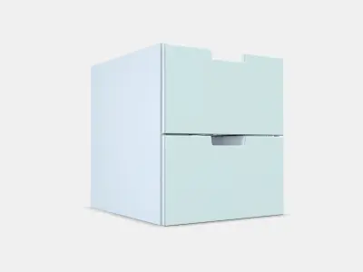NORDLI Modular chest of 2 drawers Low-poly 3D model