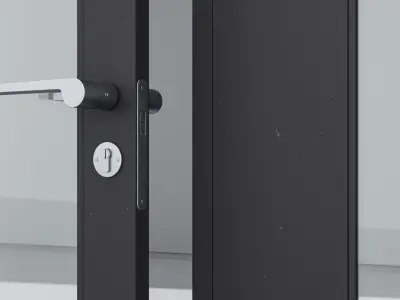 Aluminium door 202 3D model