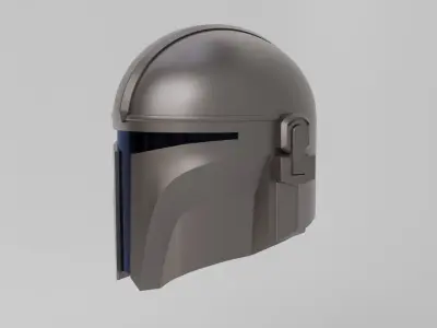 Sci-Fi Warrior Helmet Game Asset 3D model