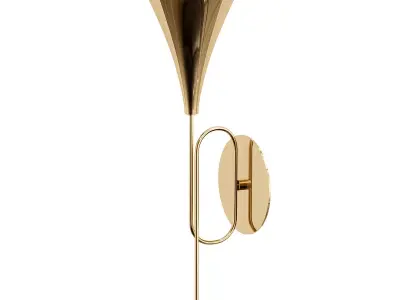 bra-mantra-jazz-5898 gold wall sconce with cone shape 3D model