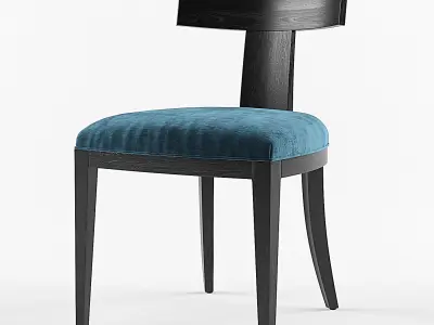 RH Klismos dining set 3D model