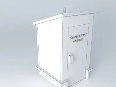 Canada Worst Outhouse with trailer hitch attachment Free 3D model