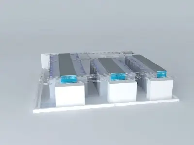 Data Center Room 3D model