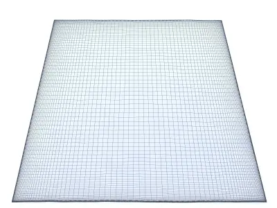 Oriental classic blue rug 3D model