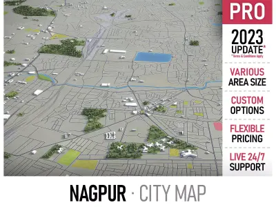Nagpur  Low-poly 3D model