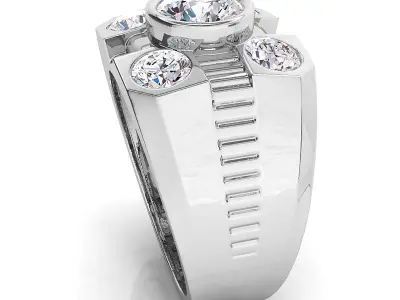 Small fancy mans ring 3D print model