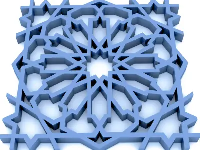 Moroccan pattern  STL  3D print model