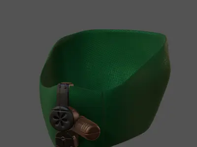 Gas mask helmet 3d model scifi Low-poly  Low-poly 3D model