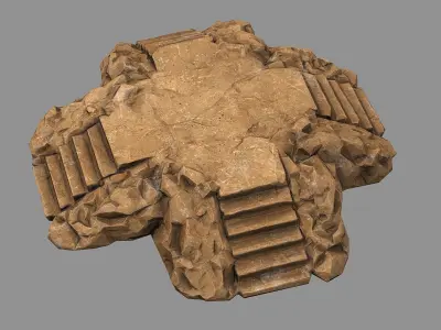 Staris Rock 05 Low-poly 3D model