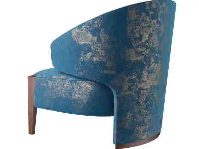 Rubelli Seta Club Chair 3D model