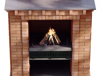 Brick Barbecue num 891 Low-poly 3D model