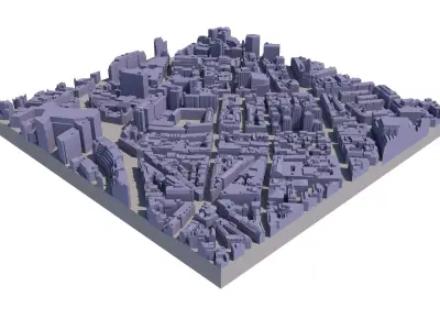 London city tile Level 2 block TQ3081 South West 3D model