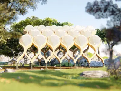 Pergola Modern design 3D model