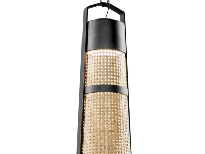 Hanging rattan lamp H400  3D model