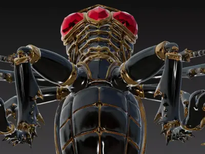 Insect Carapace Demon 3D model 3D model
