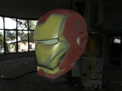 Iron Man Helmet  Low-poly 3D model