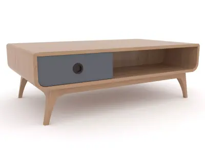 Modern Scandinavian Coffee Table Rectangular Morris 3D model